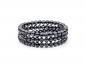 Preview: Trend-Perlenarmband 3-reihig flex weiß rund, 5-5.5 mm, Silber, Gaura Pearls, Estland
